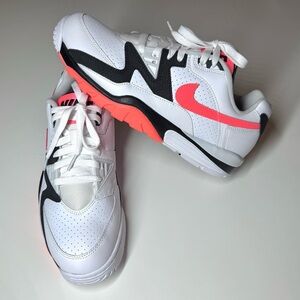 Nike Air Cross Trainer 3 White Lava Red Men’s Low Top Athletic Shoes Size- 9.5